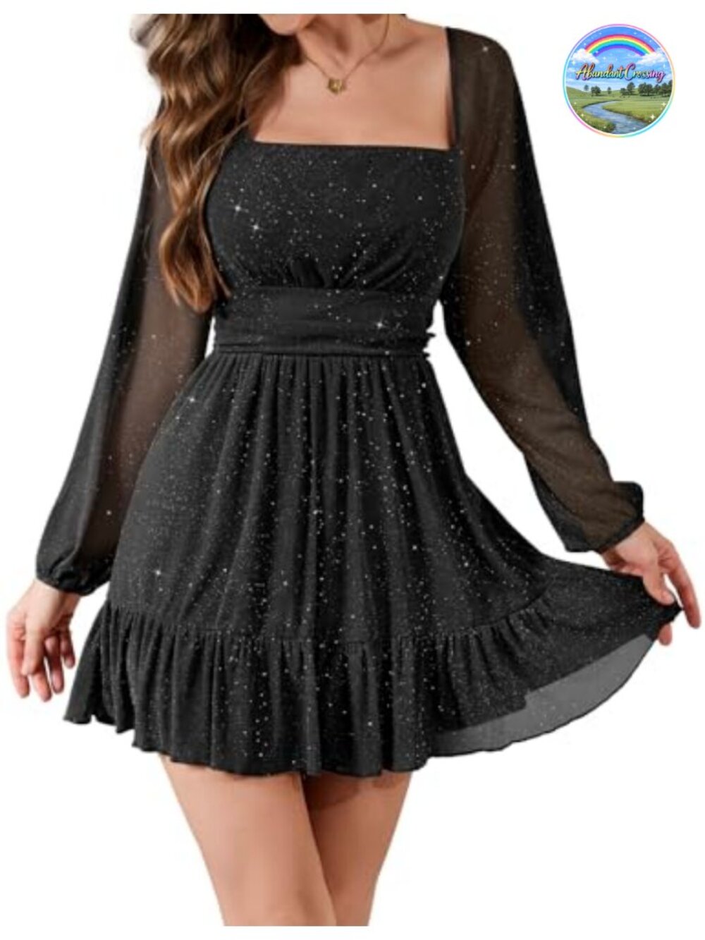 Bridesmay Women's Sparkly Long Sleeve Short Cocktail Homecoming Dresses